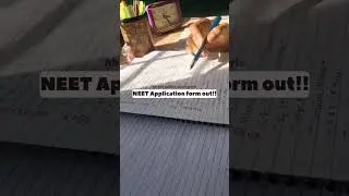 NEET Application form out !! #neet2024