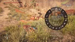 Horizon Forbidden West -- fun with explosive canisters vs. Rebel Clawstrider rider