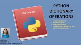 Python Dictionaries - II(Dictionary operations)
