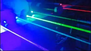 Laser rainbow including my new yellow laser!