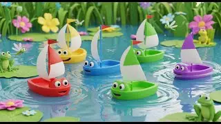 Five Little Toy Sailboats Float Float Float | Bath Time & Counting Song for Kids