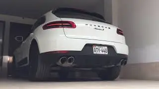 Porsche macan S 3.0 biturbo 340hp exhaust , cold start , acceleration