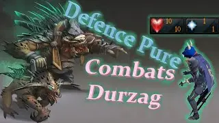 Defence Pure with 10 HP 1 Prayer solo Base tank Beastmaster Durzag boss at Raids