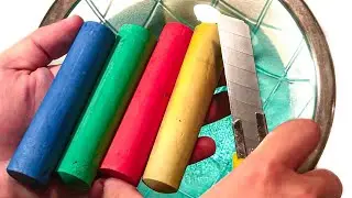 Wet Chalk Cutting ASMR ! Satisfying Chalk ASMR Video !