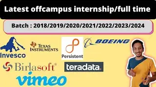 Latest offcampus internship and full time drive| Batch: 2018-2024 | @talkwithrd5697 #internships