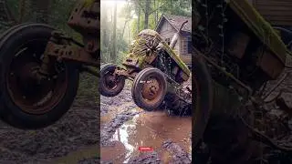 nature exploration | abandoned tractor in the forest#trending #ai #shorts #viral #traktor