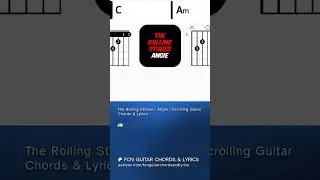 The Rolling Stones - Angie | Scrolling Guitar Chords & Lyrics  #bestrocksongs
