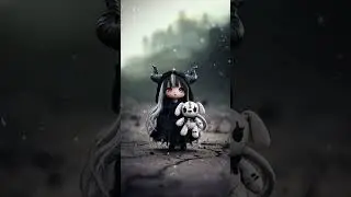 Goth Girl with Voodoo Doll