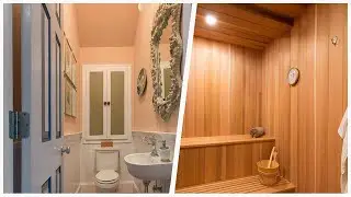 75 Orange Medium Tone Wood Floor Bathroom Design Ideas You'll Love ♡