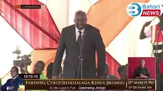'Jirongo should not have died!' His friend asks tough questions during burial ceremony!!