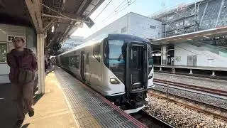 特急踊り子6号東京行　小田原駅6番線発車風景