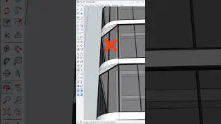 🤔 How to make a Glass Facade on a Curved Shape in SketchUp?
