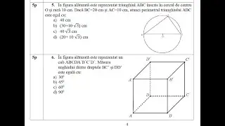 Simulare matematică EN ISJ Ilfov - ianuarie 2026 - Subiectele I şi II
