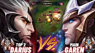 TOP 2 DARIUS VS GAREN MAIN TOP LANE BATTLE DARIUS NO DEATH CHALLENGE WILD RIFT