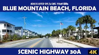 🚗🌴 Scenic Drive Along Florida's Highway 30A! 🏖️ Blue Mountain Beach in 4K 🌊✨