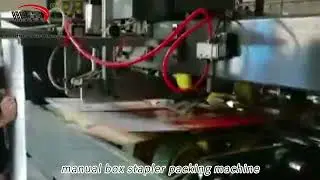Semi Automatic Box Single Piece Double Servo Stapler Stitcher Machine