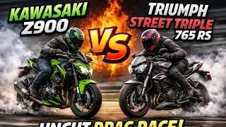 Uncut Drag Race between Z900 and triumph Street Triple 765RS 