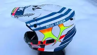 Honda Peak 1991-1992 Bell moto5 helmet on a Troy Lee helmet