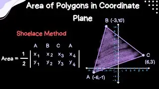 Polygons in Coordinate Plane - Finding Area (Shoelace Method)