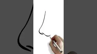 Nose drawing in front #shorts #linedrawing #nosedrawing #nose