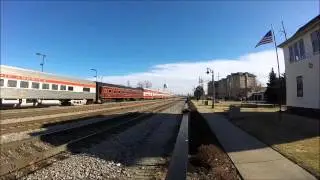 Iowa Pacific coming through Franklin Park at Speed