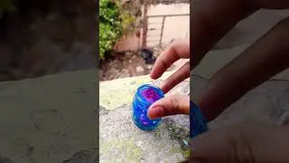 DIY decoration with empty bottle of fabric colour