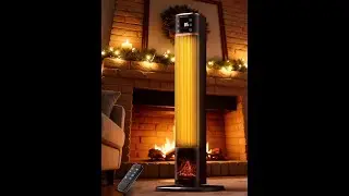 Uthfy Space Heater for indoor use, Large Room Heater with 3D Flame Effect, 1500W Portable Electric