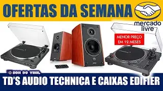 Audio Technica AT-LP120 com o Menor Pre&ccedil;o em 12 Meses + Caixas Edifier - Promo&ccedil;&otilde;es Mercado Livre