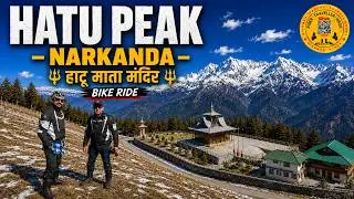 Hatu Peak | Narkanda | Hatu Mata Temple | मां भीमाकाली मंदिर | April | Snow Trek | Moto Vlog |