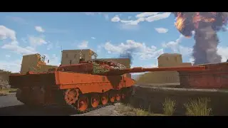 I decided to get a nuke in the funniest vehicle I could design, the orange Swedish Leopard 2a6