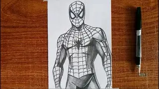 How to Draw Spiderman Full Body | Easy Superhero Drawing Tutorial