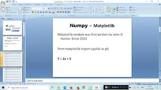 60   Numpy – Matplotlib   Class 13