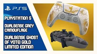 NEW GAME STUFF 1 - Grey Camouflage / DualSense Ghost of Yotei Gold Limited Edition