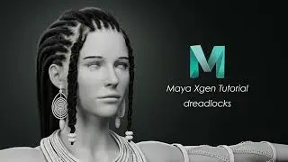 Realistic Hair with Maya XGen Timelapse (dreadlocks)