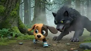 Brave Dog Poki Faces a Wolf &mdash; What Happens Next   Kungau Dog | Kungau Dog