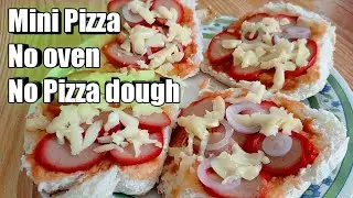 2 Minutes No Baked Pizza ,No Pizza dough,No Oven,