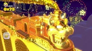 💰🚂 Super Mario 3D World 5 - Secret Gold Coin Train Golden Express Money Train Bonus Level 100% Peach