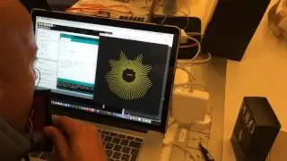 Testing the temperature sensor with Processing visualisation