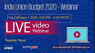 Union Budget 2020 LIVE Webinar Feb 1, 4:30 PM