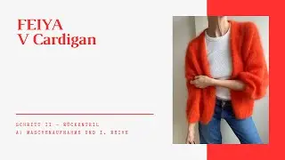 FEIYA V Cardigan // Schritt 2 &ndash; R&uuml;ckenteil A) Maschenaufnahme und 1. Reihe