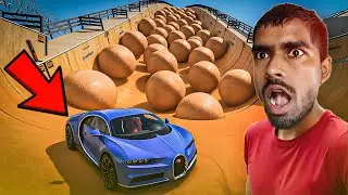 BUGATTI VS 100 BALLS DURABILITY TEST IN GTA 5!