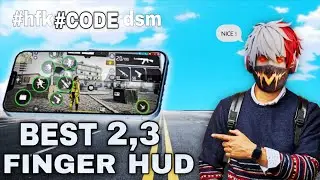 &lrm;World's Best 2 Finger And 3 Finger Custom HUD CODE 🥶⚙️ | FREESTYLE CUSTOM HUD IN FREE FIRE 🇧🇷🌪️