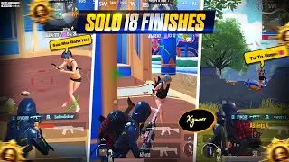 SOLO 18 FINISHES | FASTEST 60 FPS CLUTCHES | BGMI