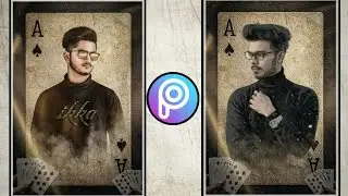 Tutorial Picsart - Edit Foto efek Kartu remi - ikka card photo editing