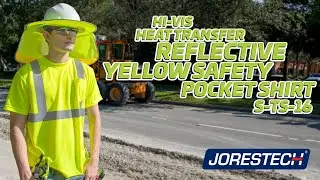 Hi-Vis Heat Transfer Reflective Safety Pocket Shirt