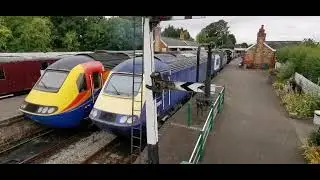 05 07 2025 HST Day, Colne Valley Railway. 5 HST Class 43 Power Cars on this small preserved railway.