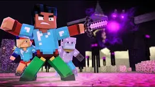 Taking on the Ender Dragon! Superhero Adventure - (minecraft Roleplay)