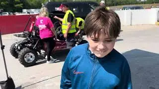 Young Jake enjoys his first driving experience