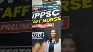 UPPSC staff ⚕️ nurse book for prilims 👩&zwj;⚕️💯