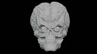Martian sculpted in Blender 2.8